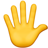 🖐️ Main Levée Doigts Écartés Emoji par Apple