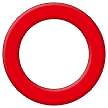 ⭕ Hohler Roter Kreis Emoji von Samsung