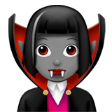 🧛🏽‍♀️ Woman Vampire: Medium Skin Tone, Emoji by Apple