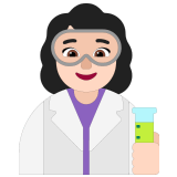 👩🏻‍🔬 Wissenschaftlerin: Helle Hautfarbe Emoji von Microsoft