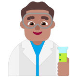 👨🏽‍🔬 Man Scientist: Medium Skin Tone, Emoji by Microsoft