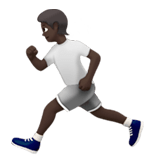 🏃🏿 Person Running: Dark Skin Tone, Emoji by Apple