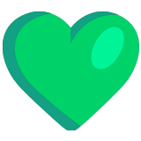 💚 Зеленое Сердце, смайлик от Microsoft