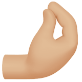 🤌🏼 Zusammengedrückte Finger: Mittelhelle Hautfarbe Emoji von Apple