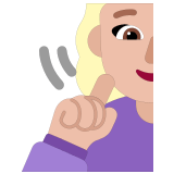 🧏🏼‍♀️ Глухая Женщина: Светлый Тон Кожи, смайлик от Microsoft