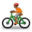 🚴🏾 Велосипедист: Темный Тон Кожи, смайлик от Samsung