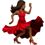 💃🏾 Танцующая Женщина: Темный Тон Кожи, смайлик от Apple