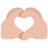 🫶🏼 Heart Hands: Medium-Light Skin Tone, Emoji by Microsoft