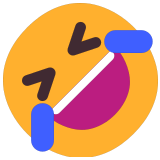 🤣 Sich Vor Lachen Auf Dem Boden Wälzen Emoji von Microsoft