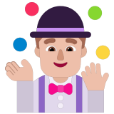 🤹🏼‍♂️ Jongleur: Mittelhelle Hautfarbe Emoji von Microsoft