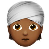 👳🏾 Person Wearing Turban: Medium-Dark Skin Tone, Emoji by Apple