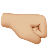 🤜🏼 Right-Facing Fist: Medium-Light Skin Tone, Emoji by Apple