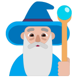 🧙🏼‍♂️ Волшебник: Светлый Тон Кожи, смайлик от Microsoft