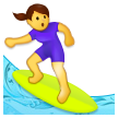 🏄‍♀️ Woman Surfing, Emoji by Samsung