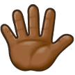 🖐🏾 Hand with Fingers Splayed: Medium-Dark Skin Tone, Emoji by Samsung