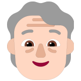 🧓🏻 Older Person: Light Skin Tone, Emoji by Microsoft