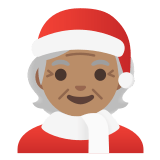 🧑🏽‍🎄 Santa : Peau Légèrement Mate Emoji par Google