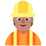 👷🏽 Bauarbeiter(in): Mittlere Hautfarbe Emoji von Microsoft