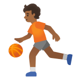 ⛹🏾 Баскетболист: Темный Тон Кожи, смайлик от Google