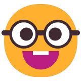 🤓 Visage De Geek Emoji par Microsoft
