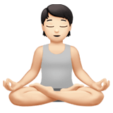 🧘🏻 Person in Lotus Position: Light Skin Tone, Emoji by Apple
