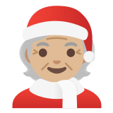 🧑🏼‍🎄 Mx Claus: Medium-Light Skin Tone, Emoji by Google