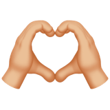 🫶🏼 Heart Hands: Medium-Light Skin Tone, Emoji by Apple