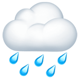 🌧️ Wolke Mit Regen Emoji von Apple