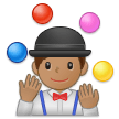 🤹🏽‍♂️ Jongleur: Mittlere Hautfarbe Emoji von Samsung