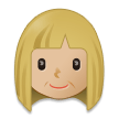 👩🏼 Femme : Peau Moyennement Claire Emoji par Samsung