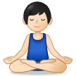 🧘🏻‍♂️ Homme Dans La Posture Du Lotus : Peau Claire Emoji par Samsung