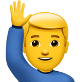 🙋‍♂️ Mann Mit Erhobenem Arm Emoji von Apple