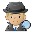🕵🏼‍♂️ Detektiv: Mittelhelle Hautfarbe Emoji von Samsung