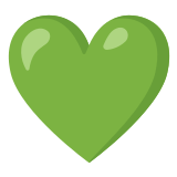 💚 Зеленое Сердце, смайлик от Google
