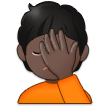 🤦🏿 Sich An Den Kopf Fassende Person: Dunkle Hautfarbe Emoji von Samsung