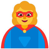 🦸‍♀️ Super-Héroïne Emoji par Microsoft