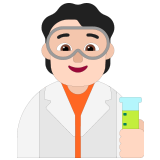 🧑🏻‍🔬 Scientist: Light Skin Tone, Emoji by Microsoft