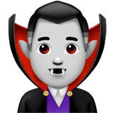 🧛🏻‍♂️ Man Vampire: Light Skin Tone, Emoji by Apple