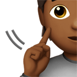🧏🏾 Deaf Person: Medium-Dark Skin Tone, Emoji by Apple
