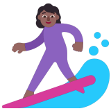 🏄🏾‍♀️ Серфингистка: Темный Тон Кожи, смайлик от Microsoft