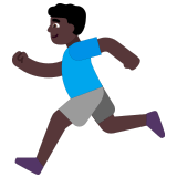 🏃🏿‍♂️ Man Running: Dark Skin Tone, Emoji by Microsoft