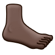 🦶🏿 Fuß: Dunkle Hautfarbe Emoji von Samsung
