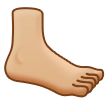 🦶🏼 Foot: Medium-Light Skin Tone, Emoji by Samsung