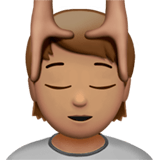 💆🏽 Person Getting Massage: Medium Skin Tone, Emoji by Apple
