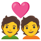 💑 Couple Avec Cœur Emoji par Google