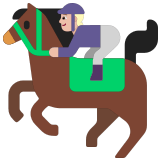 🏇🏼 Pferderennen: Mittelhelle Hautfarbe Emoji von Microsoft