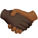🫱🏿‍🫲🏾 Handshake: Dark Skin Tone, Medium-Dark Skin Tone, Emoji by Apple