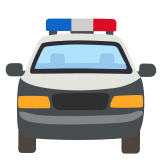 🚔 Vorderansicht Polizeiwagen Emoji von Google