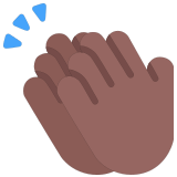 👏🏾 Applaudissements : Peau Mate Emoji par Microsoft