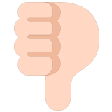👎🏻 Daumen Runter: Helle Hautfarbe Emoji von Microsoft